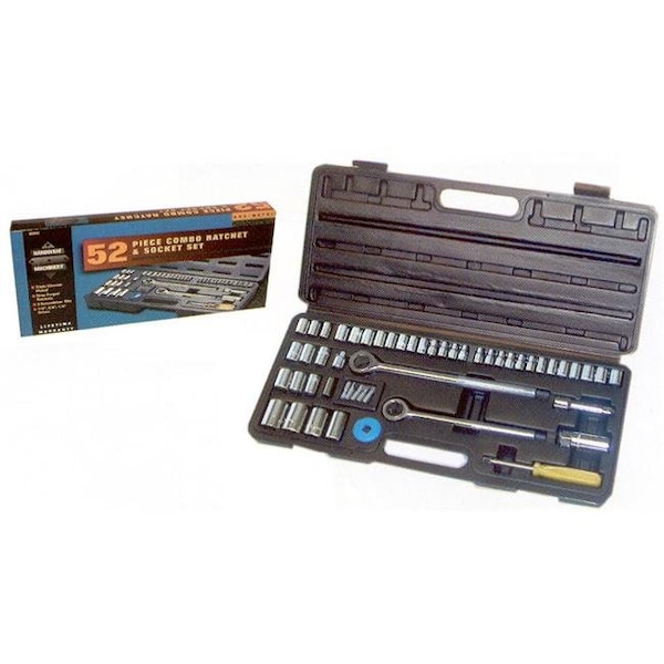 Great Neck Great Neck Saw .25in. & .38in. Drive 6 Point SAE & Metric 52 Socket Piece Set SCS52 76812001658 - main
